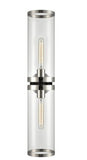 Alora Lighting WV311602PNCG LED Revolve II 2 Light 6 inch Vanity Wall Light Polished Nickel Clear Glass Finish