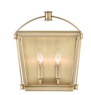 Alora Lighting WV312202VB LED Manor 2 Light 12 inch Vanity Wall Light Vintage Brass Finish