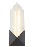 Alora Lighting WV323112UBAR Caesar 12 inches Tall Alabaster Glass LED Wall Sconce Light, Urban Bronze Finish