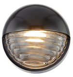 Alora Lighting WV330106UBCR Palais 5.63 inches Wide Clear Ribbed Wall Sconce Light, Urban Bronze Finish