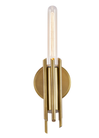 Alora Lighting WV335409VB Torres Claw 9.25 inches Tall LED Wall Sconce Light, Vintage Brass Finish