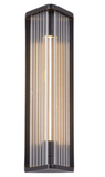 Alora Lighting WV339112UBCR Sabre 11 inches Tall Clear Ribbed LED Bathroom Vanity Light, Urban Bronze Finish
