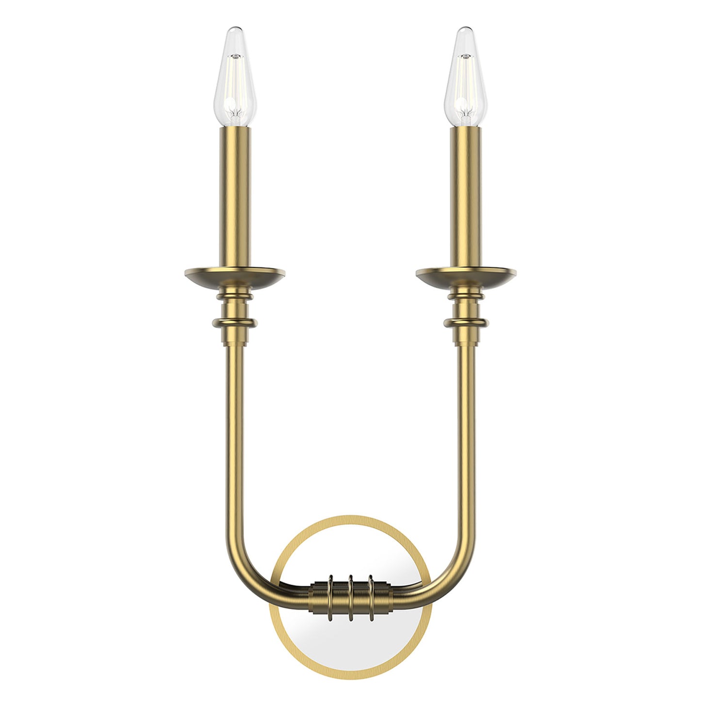 Alora Lighting WV351502VB Peabody LED Wall Sconce Light Brass Finish
