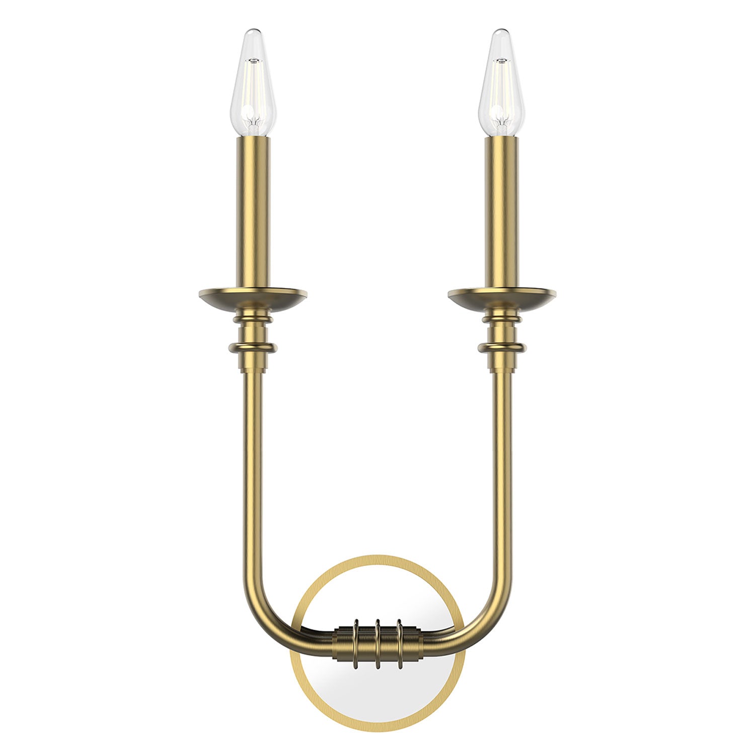 Alora Lighting WV351502VB Peabody LED Wall Sconce Light Brass Finish