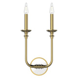 Alora Lighting WV351502VB Peabody LED Wall Sconce Light Brass Finish