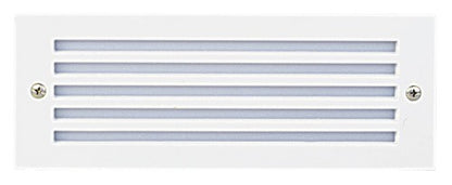 ELCO Lighting ELST82W LED Brick Light with Grill Faceplate 5.4W 3000K 340 lm 120V White Finish | BuyRite Electric