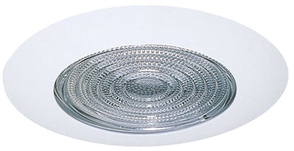 ELCO Lighting EL513KW 5 Inch Shower Trim with Fresnel Lens White Finish with Socket Bracket