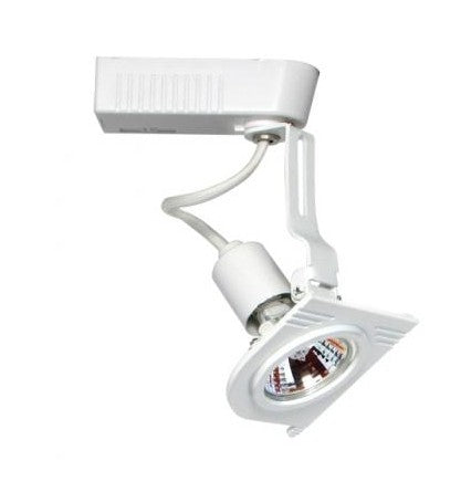 ELCO Lighting ET502W Electronic Low Voltage Art Deco Gimbal Ring Track Fixture 50W 12V White Finish