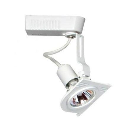 ELCO Lighting ET502W Electronic Low Voltage Art Deco Gimbal Ring Track Fixture 50W 12V White Finish