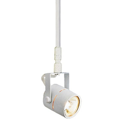ELCO Lighting ET528-18W Electronic Low Voltage Cylinder Accent Light with Stem Extension Track Fixture 18" Extension 50W 12V White Finish