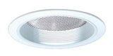 ELCO Lighting EL843W 8 Inch CFL Horizontal Baffle with Regressed Prismatic Lens (2) 42W White Finish