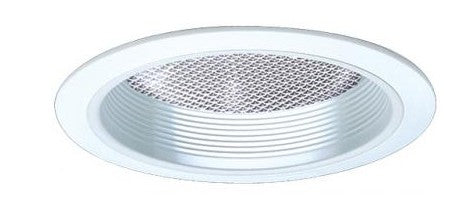 ELCO Lighting EL842W 8 Inch CFL Horizontal Regressed Prismatic Lens and Baffle 42W White Finish