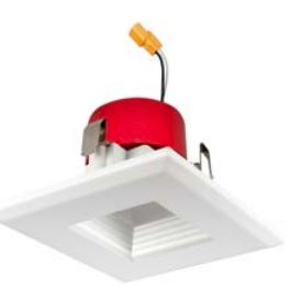 3 Inch Square Retrofit  2700K Baffle White Finish 9W