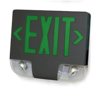 Westgate XT-C-ADJ-3GBBEM LED Red Single/Double Faceplate Combination LED Exit Sign and Emergency 120/277V