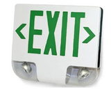 Westgate XT-C-ADJ-3GWWEM LED Red Single/Double Faceplate Combination LED Exit Sign and Emergency 120/277V