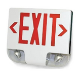 Westgate XT-C-ADJ-3RWWEM LED Red Single/Double Faceplate Combination LED Exit Sign and Emergency 120/277V