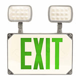Westgate XT-CLWP-GG-EM LED Exit & Emergency Sign Universal Light, letter Color Green, Face Color White, Number of Faces Universal Single/Double