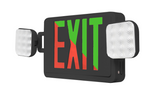 Westgate Lighting XTU-CL-RG-EM-BK 2-in-1 LED Color-Selectable Universal Combo Exit Sign, Color Temperature 6132K, Black Finish