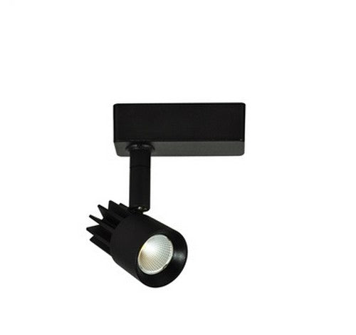 Nora Lighting NTE-850L930X10AB 720lm Aiden LED Track Head 23 Degree Spot included,43 Degree Flood installed 3000K , 90 CRI Black Finish