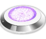 ABBA Lighting USA PL54-RGB-5FT Pool Light, Rounded Surface Stainless Steel Silver Finish