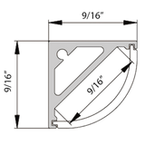 Core Lighting ALP50C-48 Designer Curve Lens Surface Mount LED Profile - 48 Inches