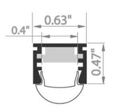 Core Lighting ALP65-48 Surface Mount Profile with Optic Options - 48 Inches