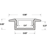 Core Lighting ALP20R-48 Slim Recessed Mount LED Profile - 48 Inches