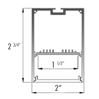 Core Lighting ALP220-48 2 Inches Wide Designer Surface/Suspended LED Profile - 48 Inches