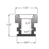 Core Lighting ALP24-LN39-FR LED 1 Inch Wide In-Ground Aluminum Profile - 39 Inches Frosted