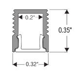 Core Lighting ALP40-48 Surface Mount LED Profile - 48 Inches