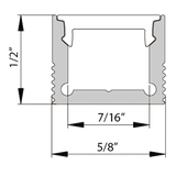 Core Lighting ALP60-48-BK Designer Surface Mount LED Profile - 48 Inches Black Finish