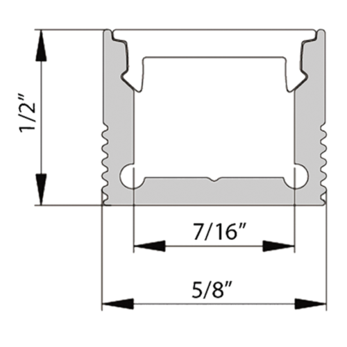Core Lighting ALP60-98-BK 98 Inches Designer Surface Mount LED Profile Tape Channel Black Finish
