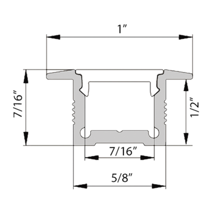 Core Lighting ALP60R-48 LED 48 Inches Designer Recessed Mount Profile Anodized Silver Finish