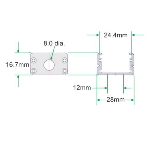 Core Lighting ALP90-48 Designer Surface Mount LED Profile - 48 Inches