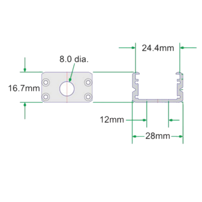 Core Lighting ALP90-48 Designer Surface Mount LED Profile - 48 Inches