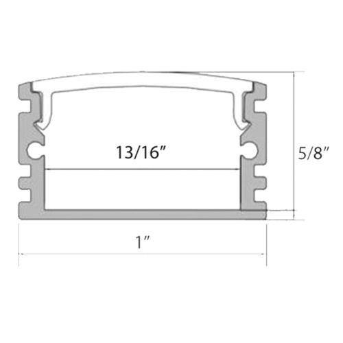 Core Lighting ALU-DS100-78 Surface Mount Designer Aluminum Profile - 78 inches