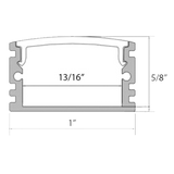 Core Lighting ALU-DS100-78 Surface Mount Designer Aluminum Profile - 78 inches