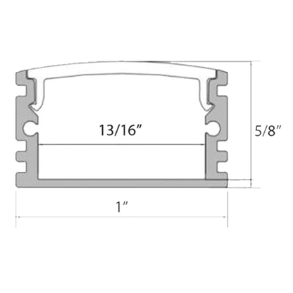 Core Lighting ALU-DS100-39 Surface Mount Designer Aluminum Profile - 39 inches