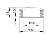 Core Lighting ALU-SF78 LED 78 Inches Surface Mount Profile Anodized Silver Finish