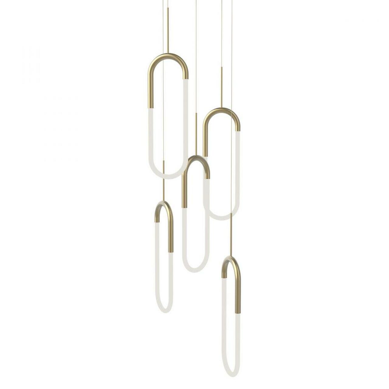 Kuzco Lighting MP95105-BG LED 32.75 Inch Huron 5 Light Pendant Ceiling Light Brushed Nickel Finish