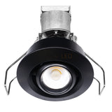 EnvisionLED LED-MDL-1-ADJ-6W-30K-RD-BLK-12V LED 1 Inch 12V Mini Gimbal Low Voltage Downlight Adjustable 3000K Black Finish