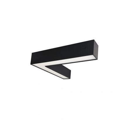 Nora Lighting NLUD-L334B L-Connector L-Line LED Indirect/Direct Linear, Selectable CCT, 9-30W / 1078-3596lm, Black Finish