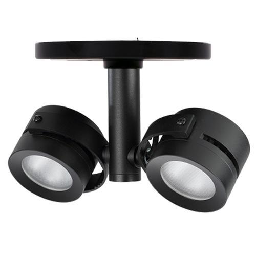 Core Lighting CMP410-L1-30-SI-FL-MP-UNV Double LED Monopoint Luminare Color Temperature  3000K, Beam Spread 30 Degrees Silver Finish
