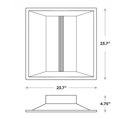 CREE CR22-20L-kk-10V-EB14 22 Watt 22W 2'x2' Architectural LED Troffer - BuyRite Electric