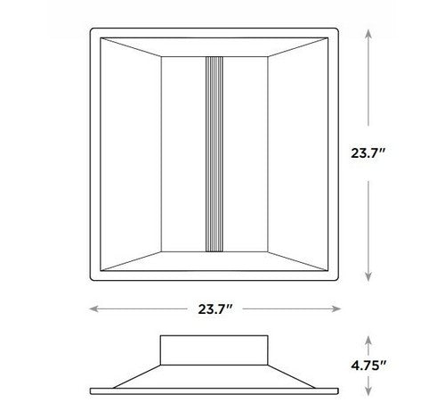 CREE LED Lighting CR22-32L-KK-S-EB14 32 Watt 32W 2'x2' Architectural LED Troffer Step Dimming - BuyRite Electric