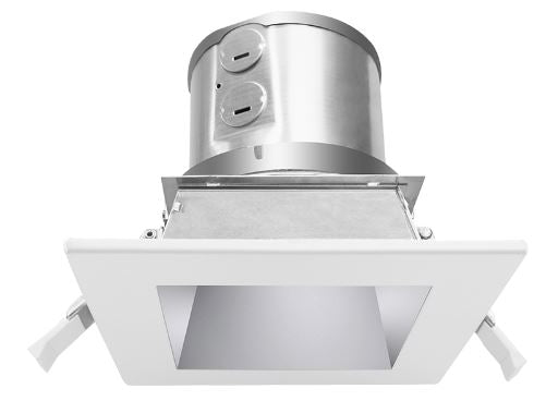 Westgate CRLC4-20W-MCTP-S-D LED 4 Inch Square Trim Clip-On/Snap-In Commercial Recessed Light, Lumens 80lm/w, Multi-Color Temperature, White Finish
