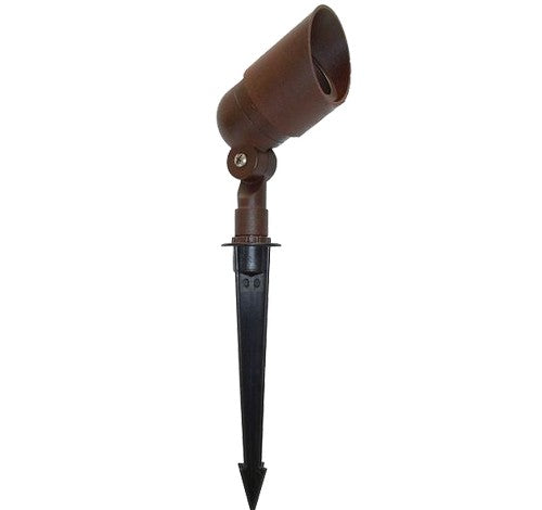 ABBA Lighting 20-50W DL01 Cast Aluminum Spot Light With Ground Plastic Spike & 18" wire 12V AC - BuyRite Electric