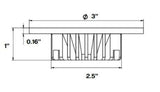 Core Lighting DLC350-5W-40K-WH 5W LED Recessed Undercabinet Downlight - 12V 4000K  White Finish