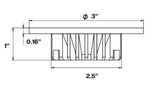 Core Lighting DLC350-5W-30K-BZ 5W LED Recessed Undercabinet Downlight - 12V 3000K  Bronze Finish