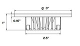 Core Lighting DLC350-5W-27K-BK 5W LED Recessed Undercabinet Downlight - 12V 2700K  Black Finish